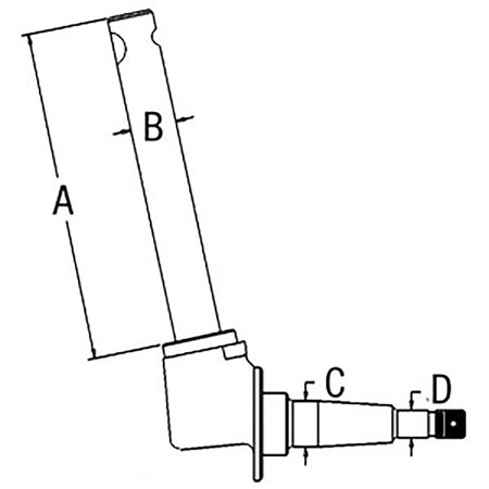 RAParts 1EAS714A New LH Spindle Fits Mpl Moline Tractor Models 550 Super 55